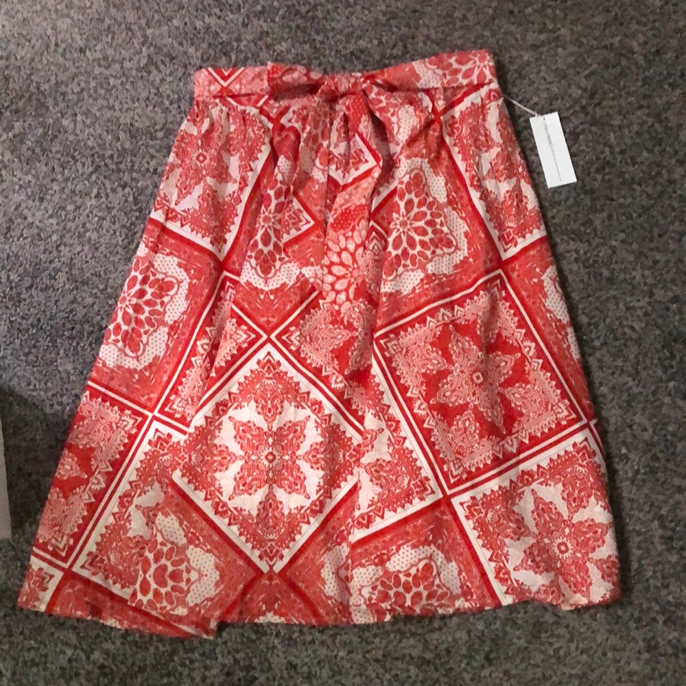 Red women’s skirt